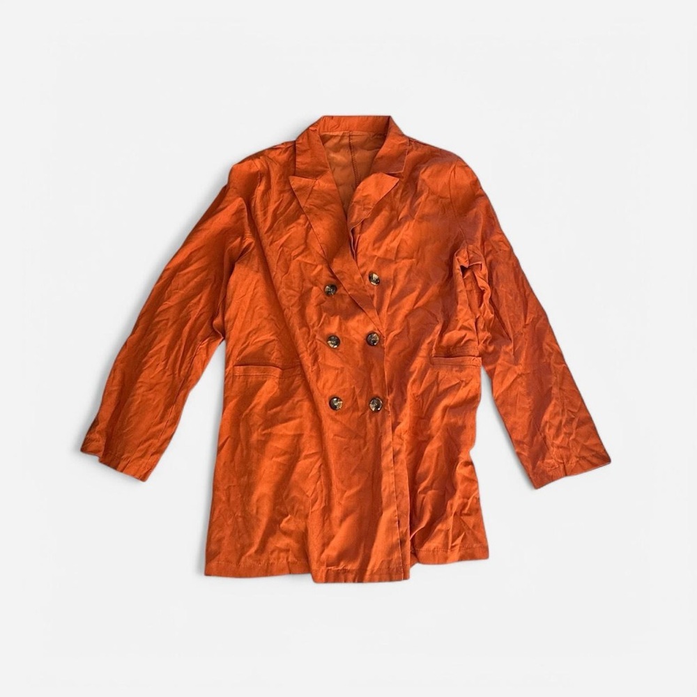 rust orange lightweight trench